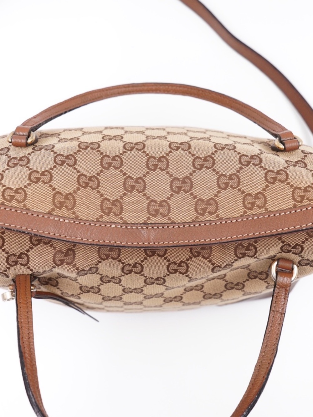 Gucci Bree Brown GG Canvas Shoulder Bag - Picture 5 of 11